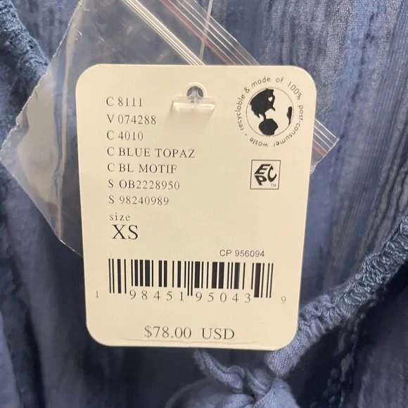 Free People Blue Ruffled Alana Tank Top - Picture 6 of 7